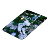 Blue Glitzer und Fur Ice Skate auf Weihnachtsbaum Magnet (Linke Seite)