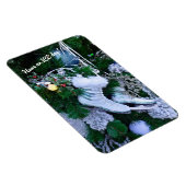 Blue Glitzer und Fur Ice Skate auf Weihnachtsbaum Magnet (Rechte Seite)