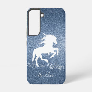 Blue Glitzer Unicorn Samsung Galaxy Hülle