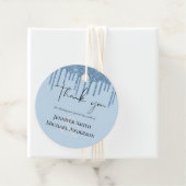 Blue Glitzer Wedding BUDGET Geschenkanhänger (Beispiel)