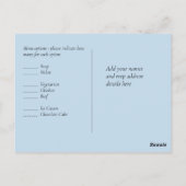 Blue Glitzer Wedding BUDGET Postkarte (Rückseite)