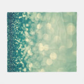 Blue Glitzer Weihnachten abstrakt Fleecedecke (Vorderseite (Horizontal))
