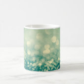 Blue Glitzer Weihnachten abstrakt Kaffeetasse (Mittel)