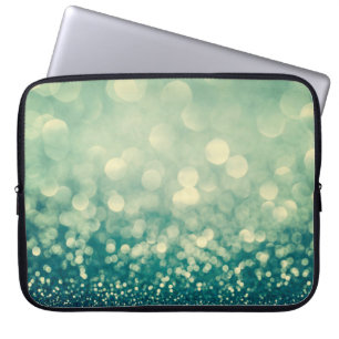 Blue Glitzer Weihnachten abstrakt Laptopschutzhülle