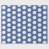 Blue Glitzer Weihnachts Beach Sand Dollar Geschenkpapier (Flach)
