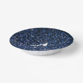 Blue Glitzer White Monogram Initial Individuelle N Pappteller (Gewinkelt)