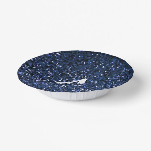 Blue Glitzer White Monogram Initial Individuelle N Pappteller (Gewinkelt)