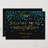 Blue Glitzer wird meine Einladung sein (Vorne/Hinten)