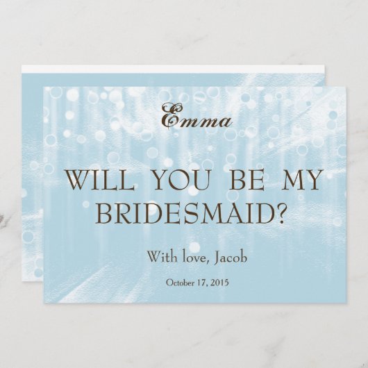 Blue Glitzer wird meine Einladung sein (Vorne/Hinten)