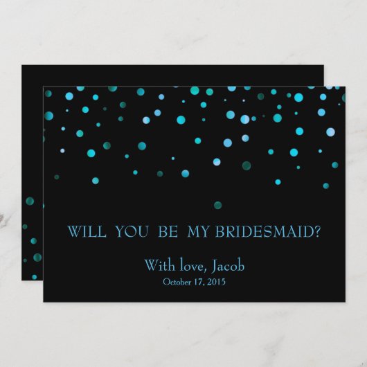 Blue Glitzer wird meine Einladung sein (Vorne/Hinten)