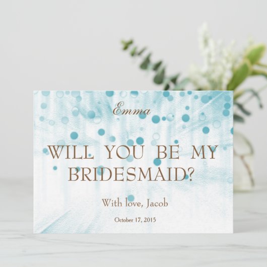 Blue Glitzer wird meine Einladung sein (Stehend Vorderseite)