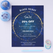 Blue Glitzern Party - Verkauf von Ferienwohnungen  Flyer (Einzeln)