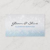 Blue Glitzern Retro Cleaner Reinigungsdienst Fraue Visitenkarte (Rückseite)