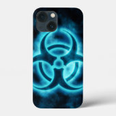 Blue Glo Biogefährdung iPhone Case (Rückseite)