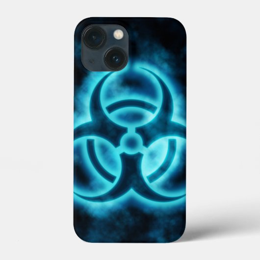 Blue Glo Biogefährdung iPhone Case (Rückseite)
