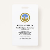 Blue Global Wave Pressereferent Foto Journalist Ausweis (Rückseite)