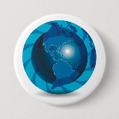 Blue Globe Button (Vorderseite)