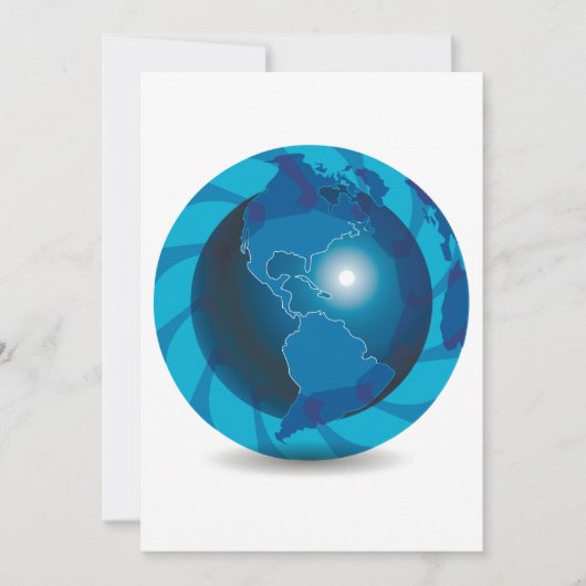 Blue Globe Einladungen (Vorderseite)