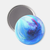 Blue Globe Magnet (Vorderseite/Rückseite)