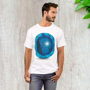 Blue Globe Mens T - Shirt