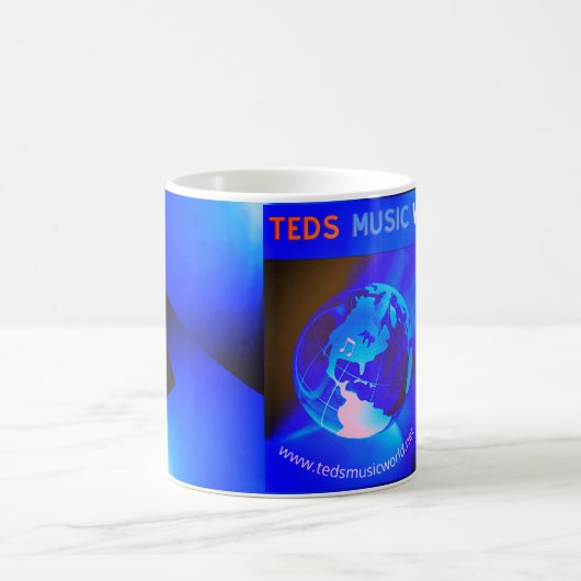 Blue Globe Music World Kaffee Tasse (Mittel)