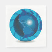 Blue Globe Paper Napkins Serviette (Vorderseite)