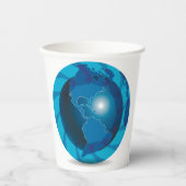 Blue Globe Pappbecher (Vorderseite)