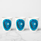 Blue Globe Pappbecher
