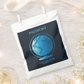 Blue Globe Passport Travel Baby Shower Geschenktütchen (Ausgeschnitten)