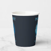 Blue Globe Passport Travel Baby Shower Pappbecher (Links)