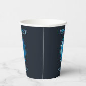 Blue Globe Passport Travel Baby Shower Pappbecher (Rechts)