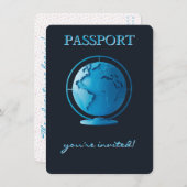 Blue Globe Passport Travel Books for Baby Begleitkarte (Vorne/Hinten)