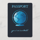 Blue Globe Passport Travel Diaper Raffle Begleitkarte (Vorderseite)