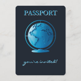 Blue Globe Passport Travel Diaper Raffle Begleitkarte