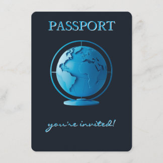 Blue Globe Passport Travel Diaper Raffle Begleitkarte