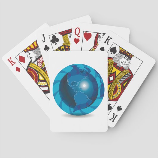 Blue Globe Playing Cards Spielkarten (Rückseite)