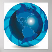 Blue Globe Poster (Vorne)