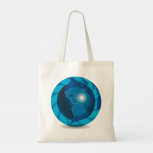 Blue Globe Tote Bag Tragetasche (Rückseite)