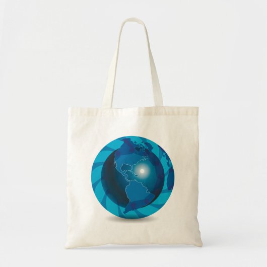 Blue Globe Tote Bag Tragetasche (Vorne)