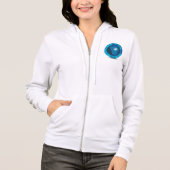Blue Globe Womens Full-Zip Hoodie (Vorderseite)