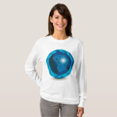 Blue Globe Womens Long Sleeve T-Shirt (Vorne ganz)