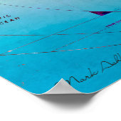 Blue Globe World Map Poster (Ecke)