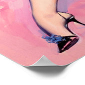 Blue Gloves Pinup Poster (Ecke)