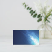 Blue Glow Effect Business Card Visitenkarte (Stehend Vorderseite)