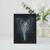 Blue Glow Fairiy Postkarte (Stehend Vorderseite)