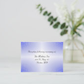 Blue Glow Wedding Karten (Stehend Vorderseite)