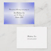 Blue Glow Wedding Karten (Vorne/Hinten)
