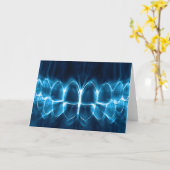 Blue Glowing Teeth Smile Dentist Orthodontist Card Karte (Gelbe Blume)