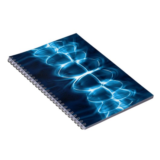 Blue Glowing Zähne Bite Dentin Notebook Notizblock (Rechte Seite)