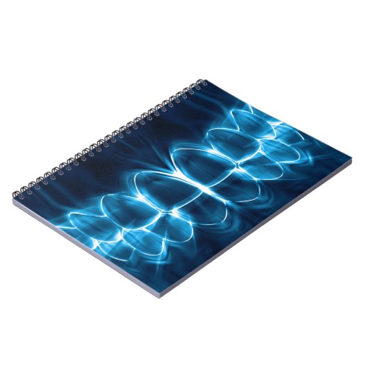 Blue Glowing Zähne Bite Dentin Notebook Notizblock (Linke Seite)